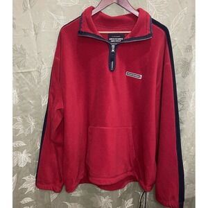 Vintage Abercrombie Fitch Fleece Sweater Mens XL Red‎ Y2K
